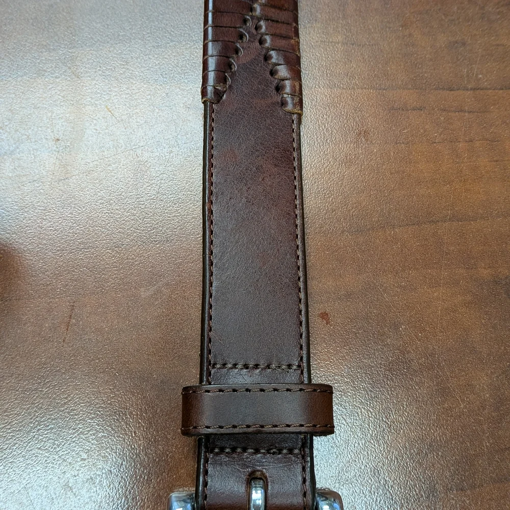 Brighton Dark Brown‎ Leather Belt with Silver Buckle